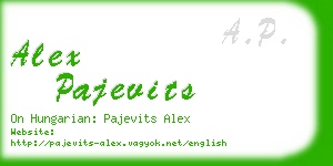 alex pajevits business card